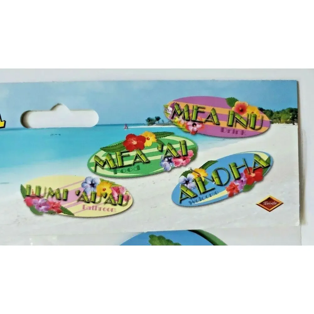 2005 Beistle Hawaiian Sign Cutouts 4-16